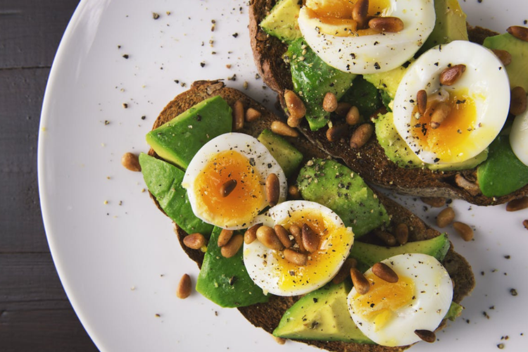 avocado toast with eggs