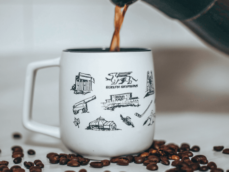 Coffee poured into mug