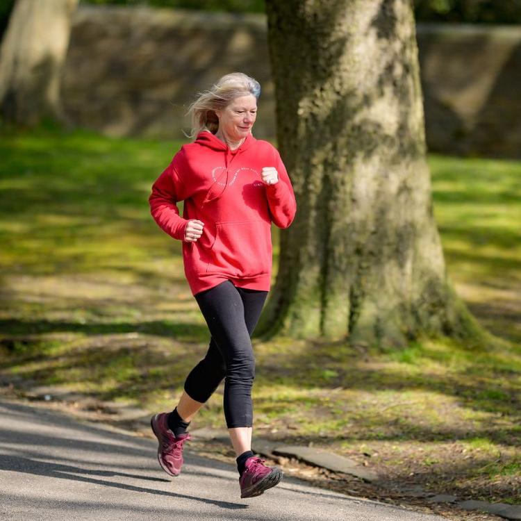 Woman jogging in a park
