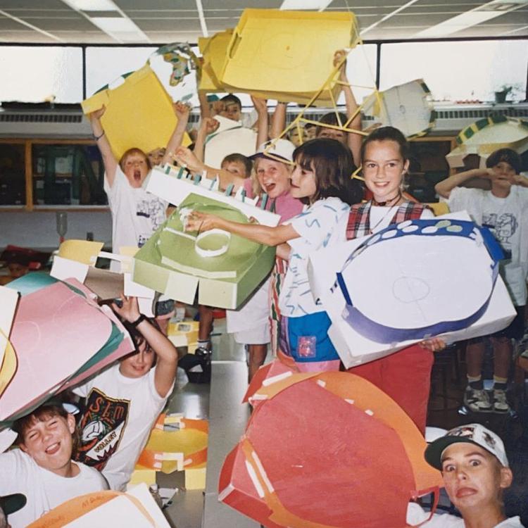 Young creative encounters displaying their crafts in 1993
