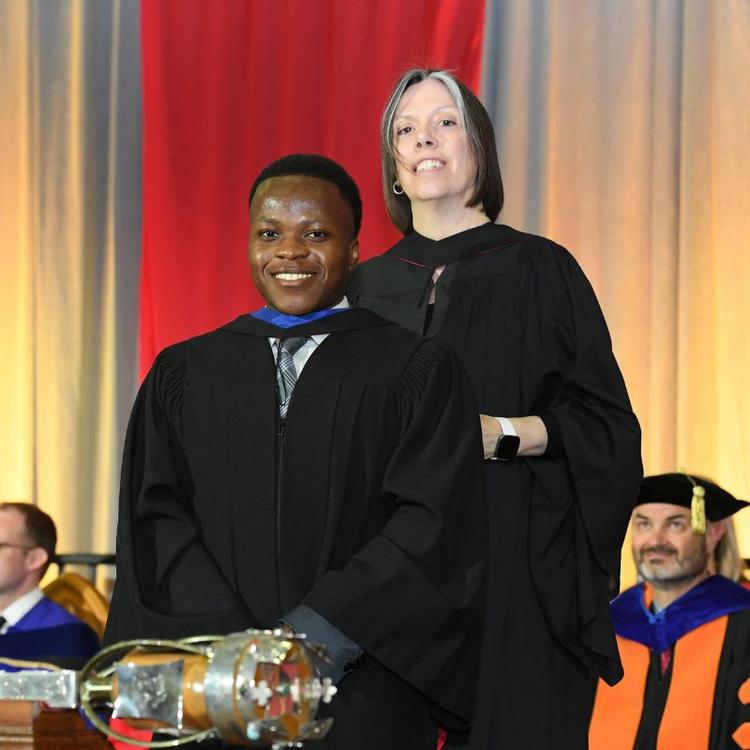 Guelph grad Eddy Dushime at his graduation.