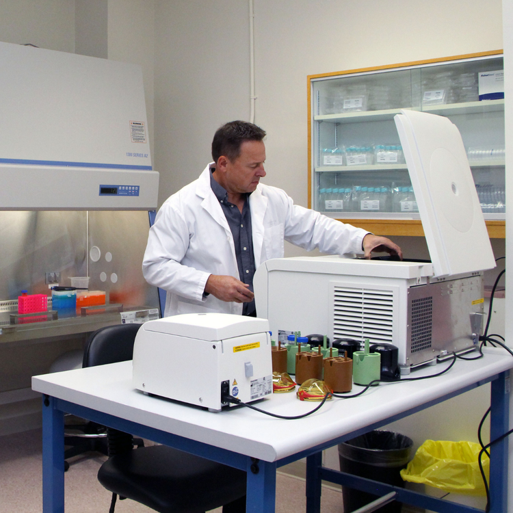 man in lab