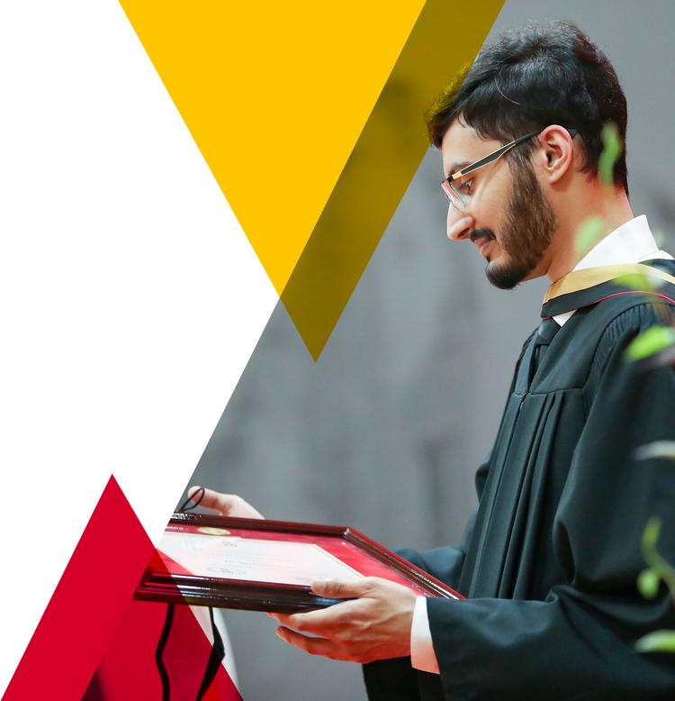 Student graduating from the University of Guelph