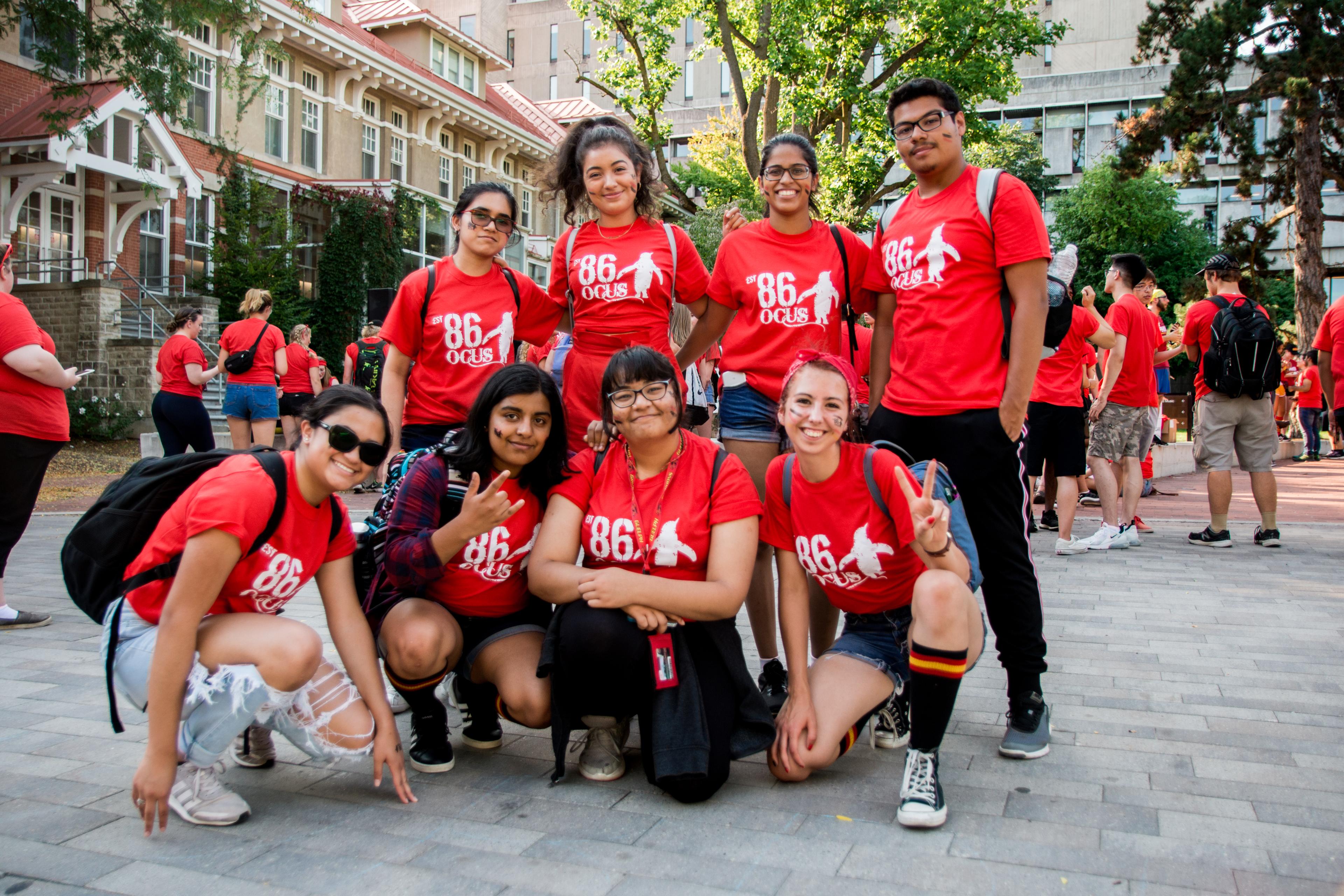 Group of students gathered for photo.