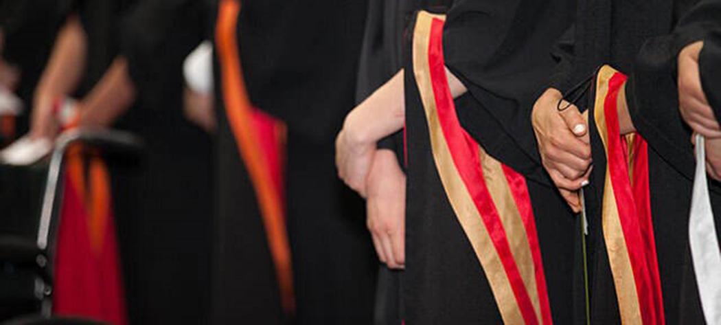 Convocation - students in gowns
