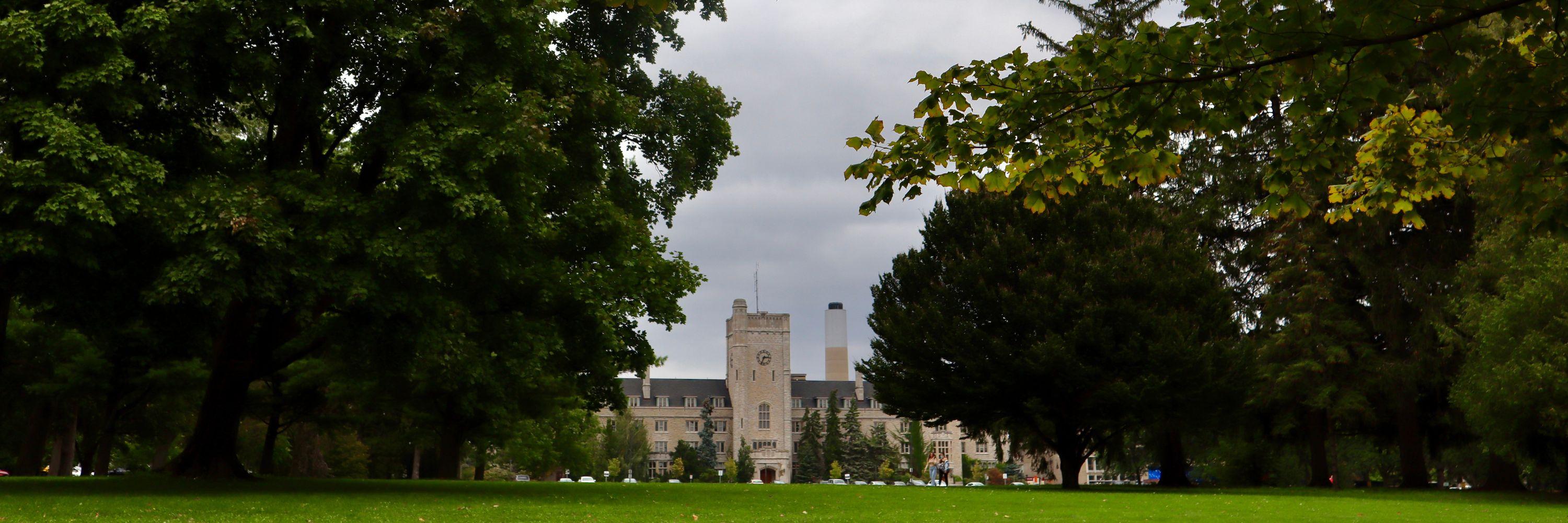Johnston hall in the fall