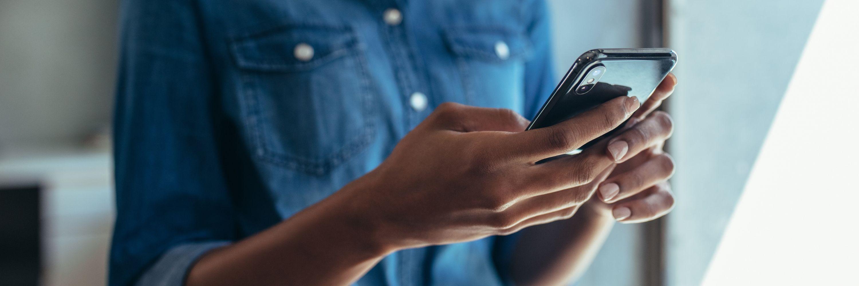 Cell phone in hands
