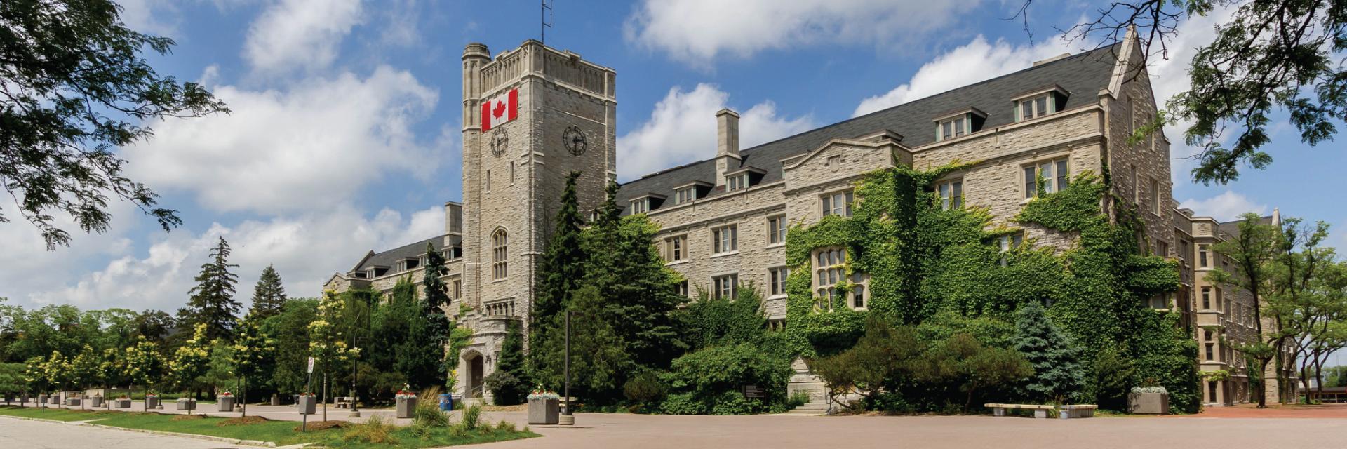 Johnson Hall with Canadian Flag