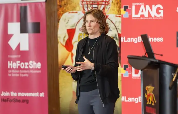 female speaker at event