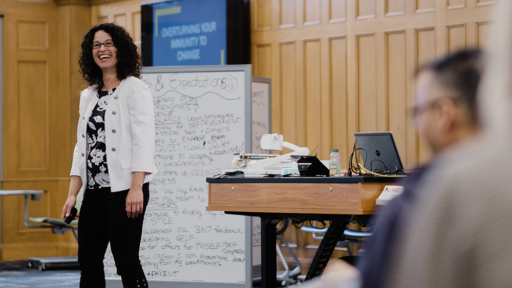 mba faculty member teaching class