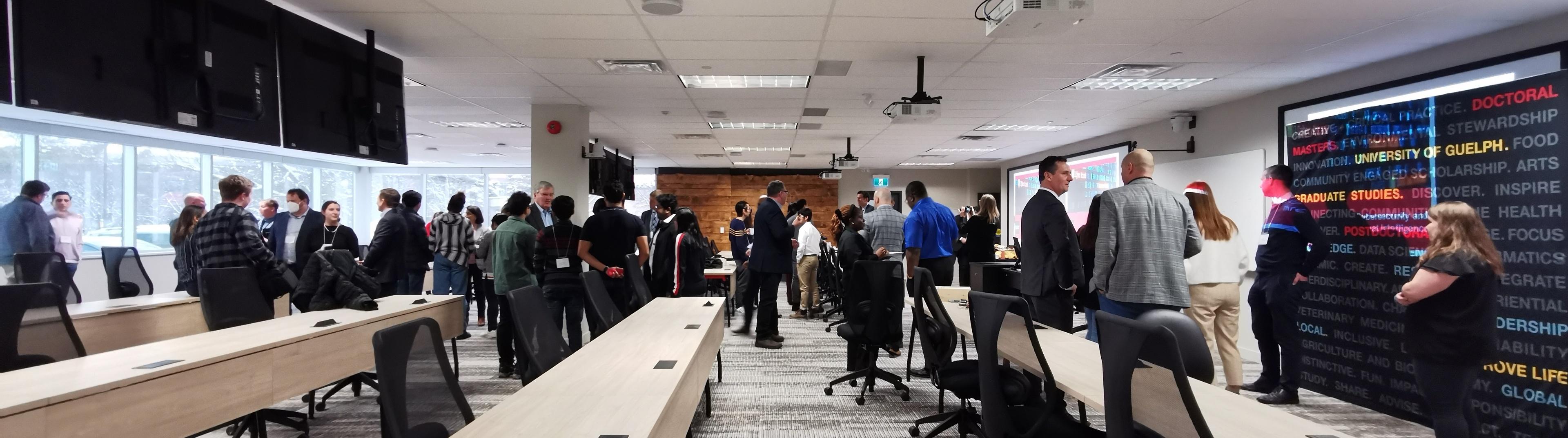 Dozens of industry partners gather in the MCTI learning space