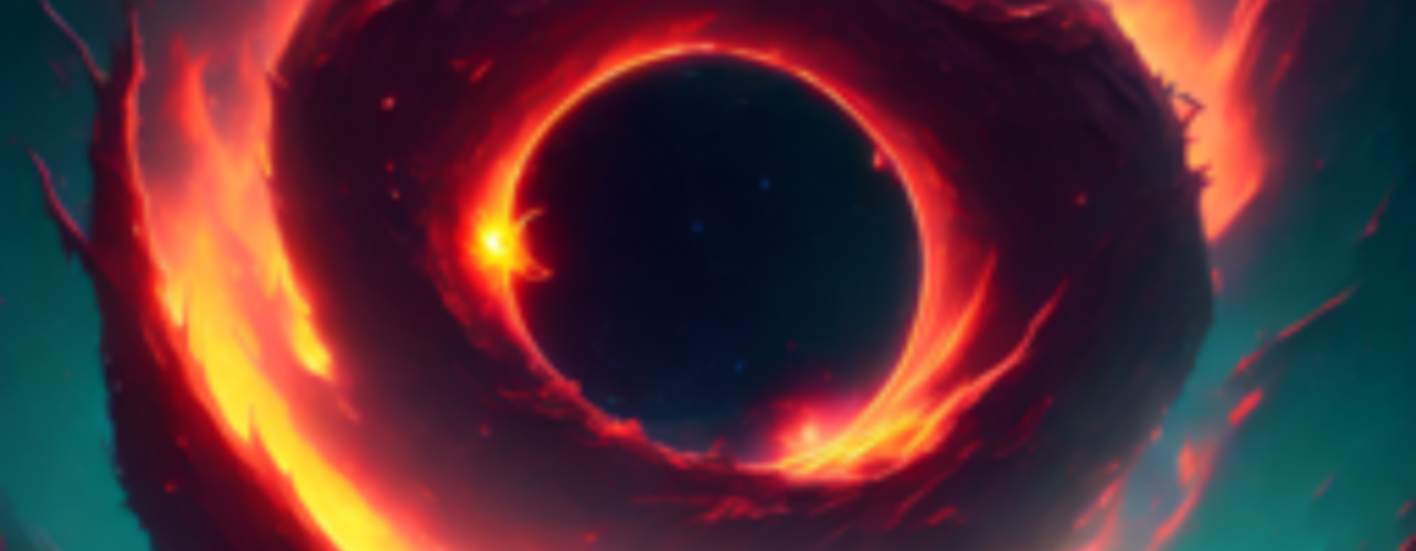 An AI rendering of a black hole