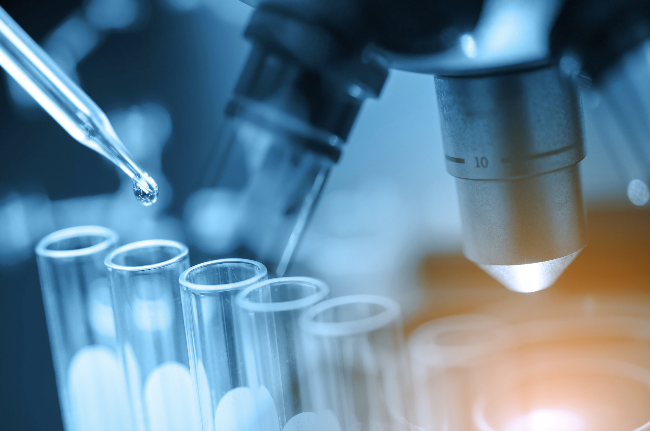 Close up of laboratory equipment.