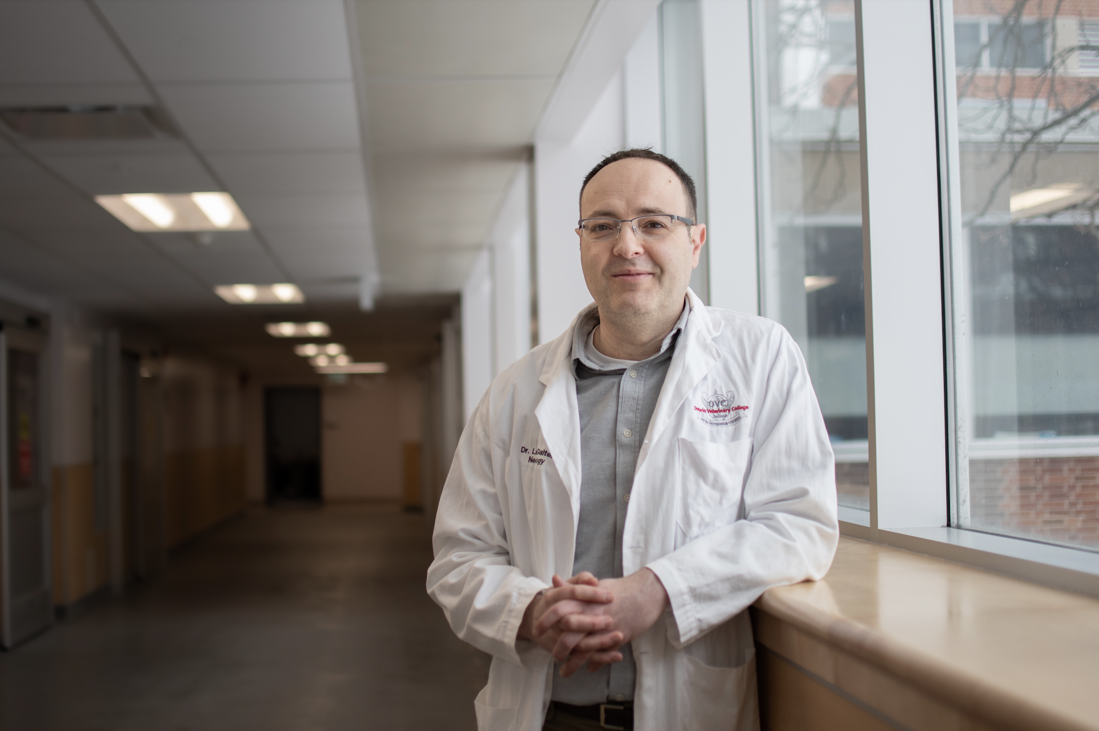 Dr. Luis Gaitero pictured in the OVC's new surgery wing at the Health Sciences Centre.