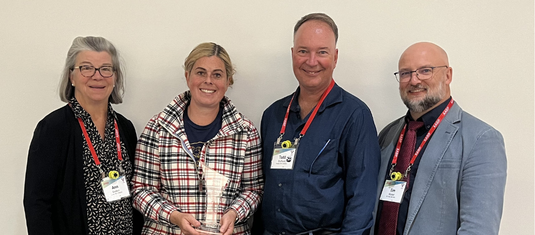 Pictured from left: Dr. Ann Godkin (nominator); Dr. Charlotte Winder (recipient of the Metacam® 20 Bovine Welfare Award); Dr. Todd Duffield, OVC (nominator); Dr. Tim Nickel (Bovine Technical Services Veterinarian, Boehringer Ingelheim Canada Ltd.)