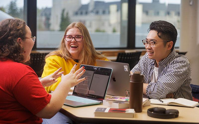 U of G students chatting