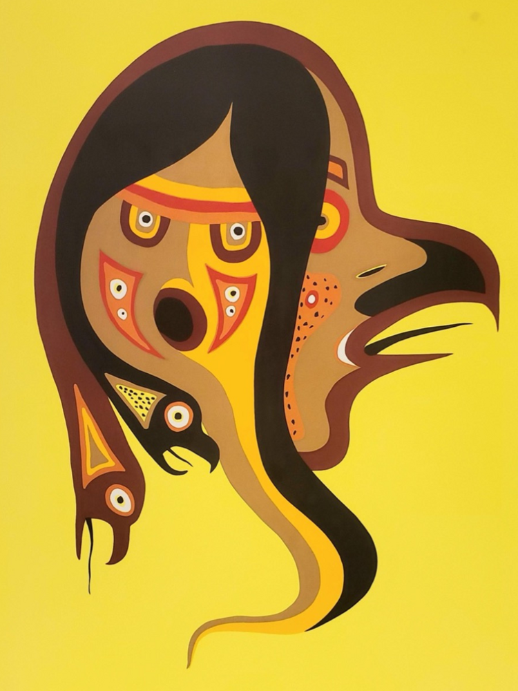 Indigenous art piece titled Bird Call