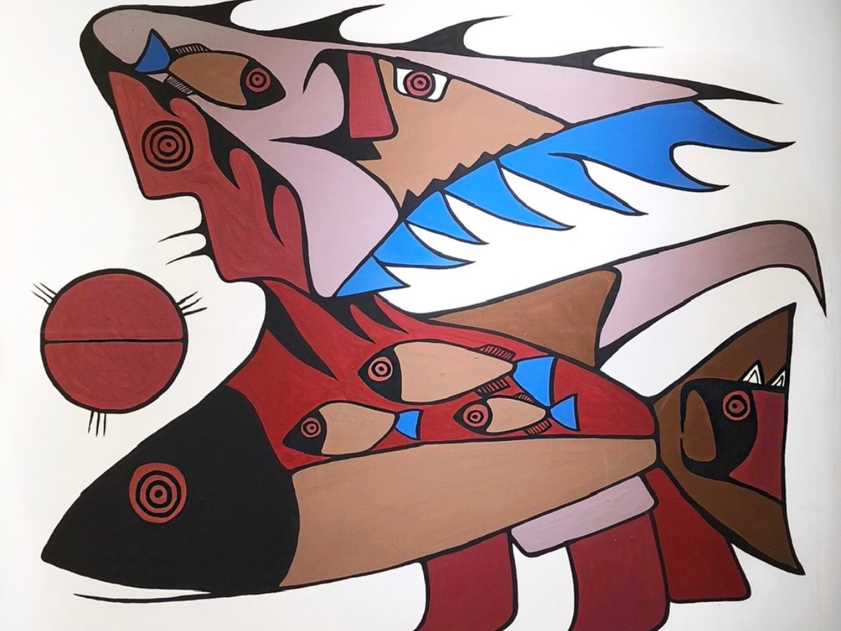 Indigenous art titled With the Help of Friends