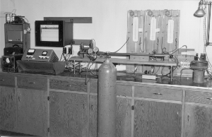 Black and white image of an Infrared Gas Analyser  ca. 1952