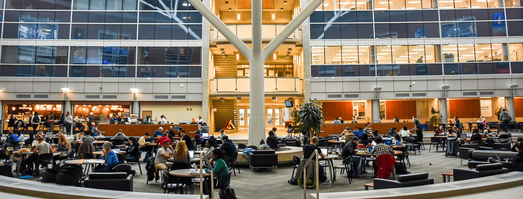 the Summerlee Science Complex building atrium