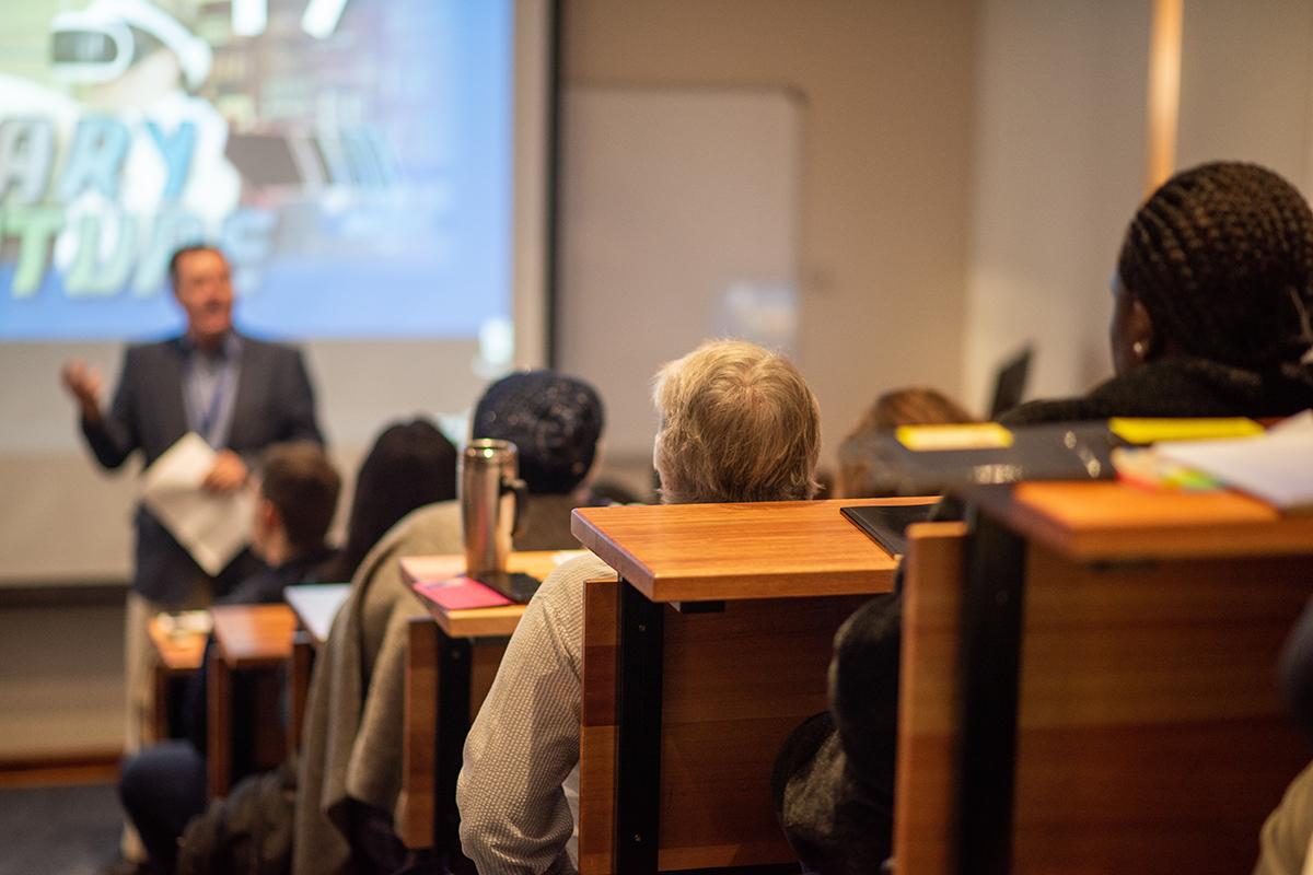 people in a lecture hall