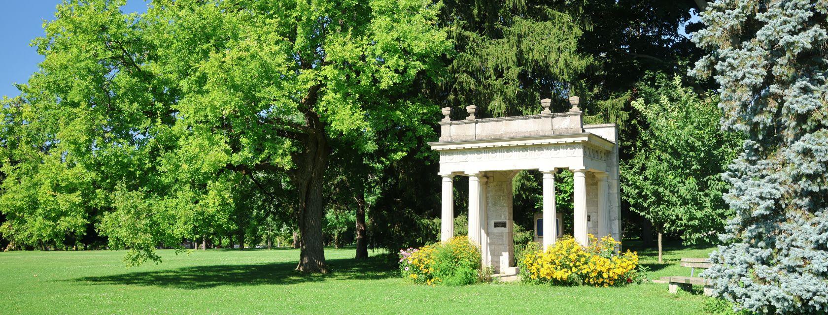 Portico on a bright sunny day