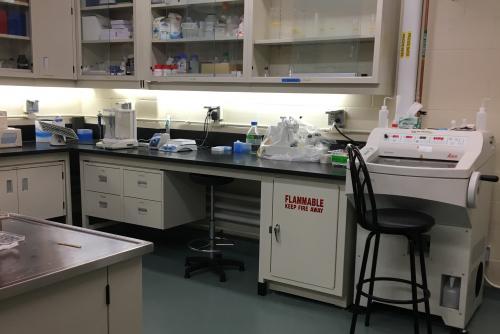 An empty wet labratory and its equipment