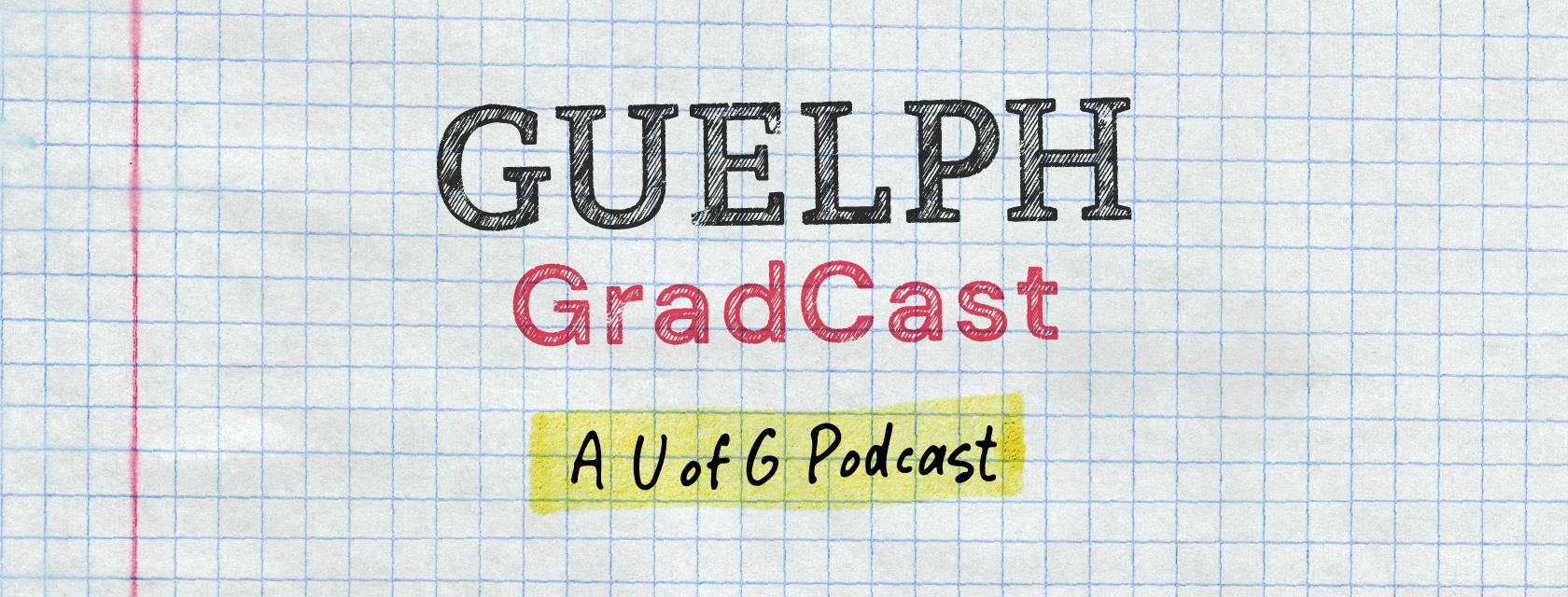 Guelph GradCast logo and cover art.