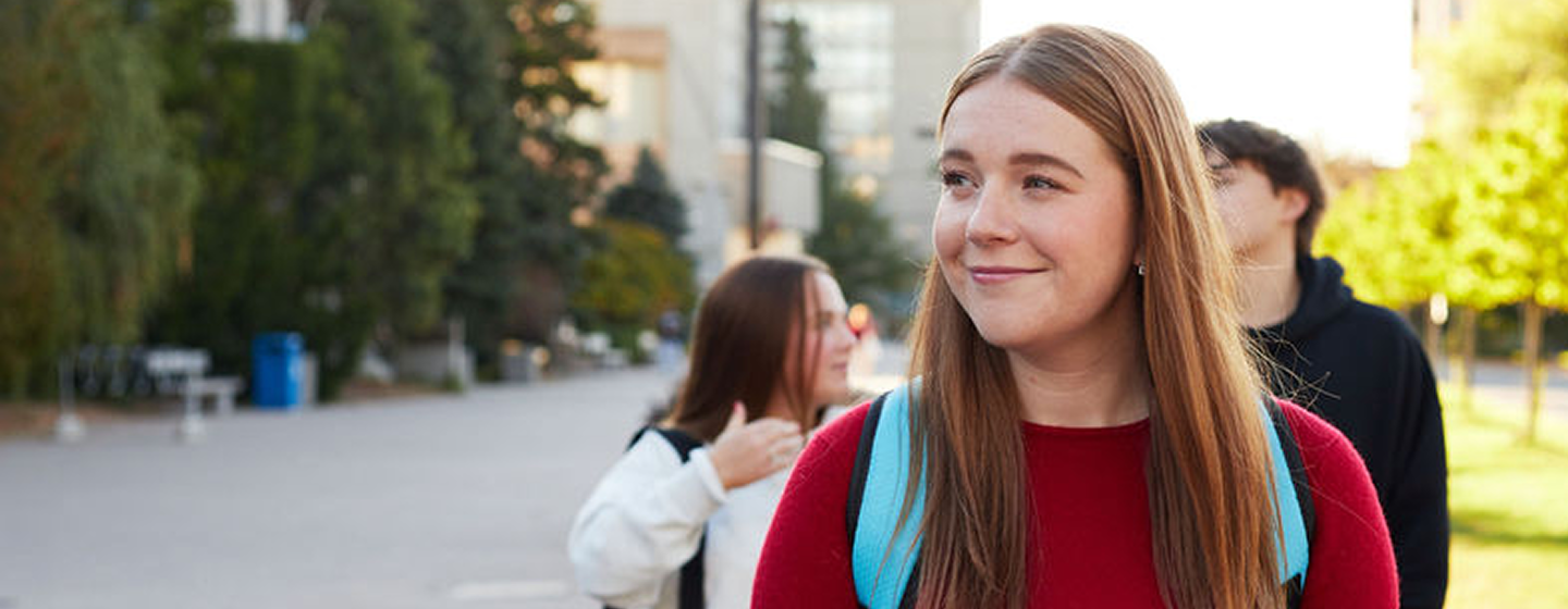 Student on campus