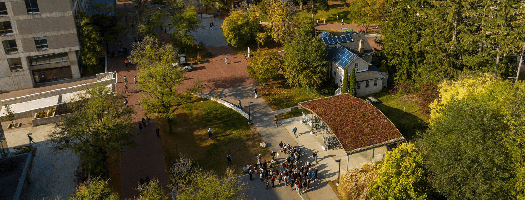 aerial shot of branion plaza