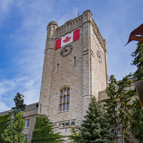Johnston Hall With a Canada Flag