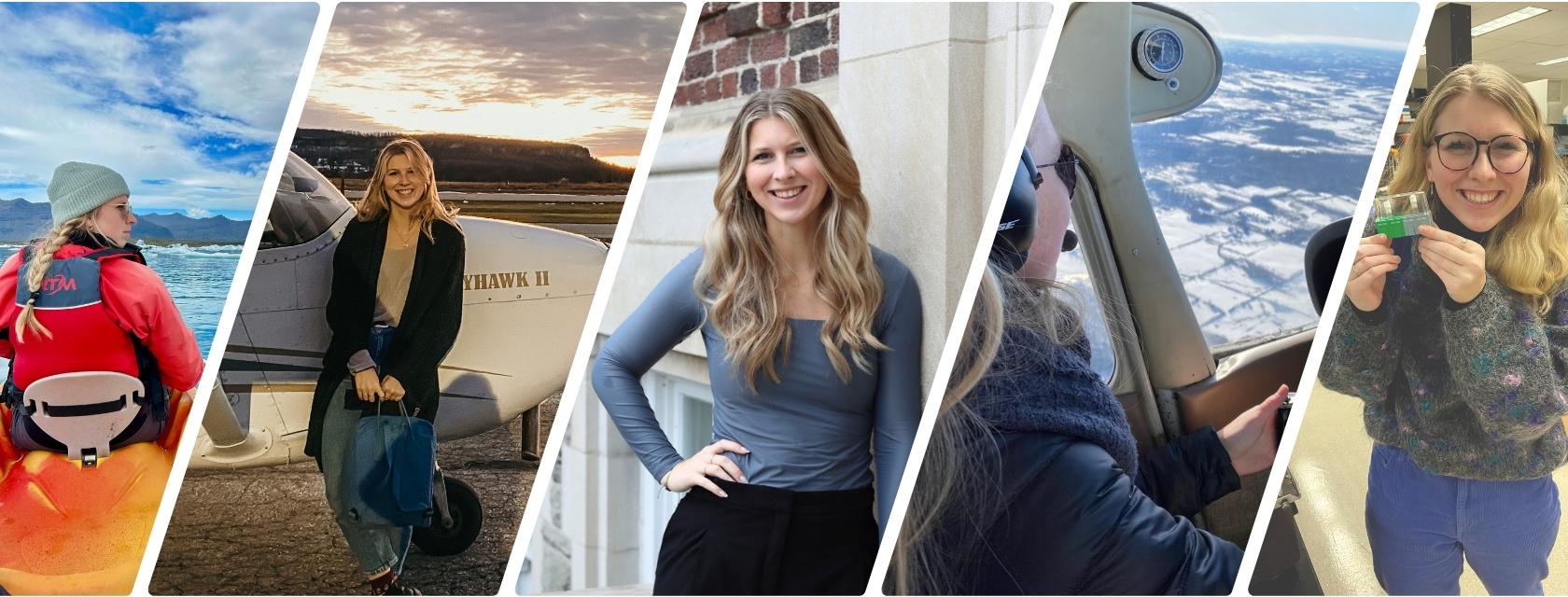 compilation of photos of a blonde woman
