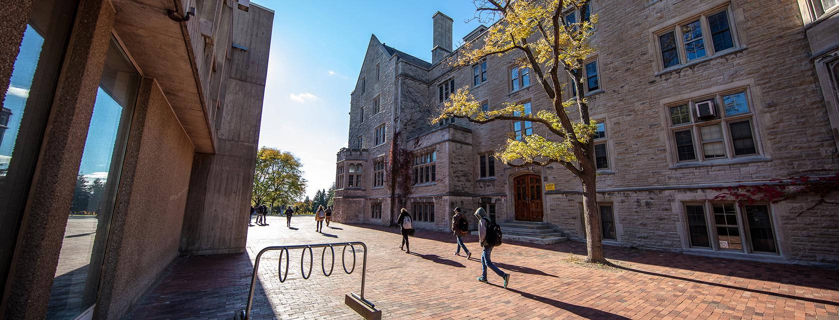 Space between Johnston Hall and Mackinnon.
