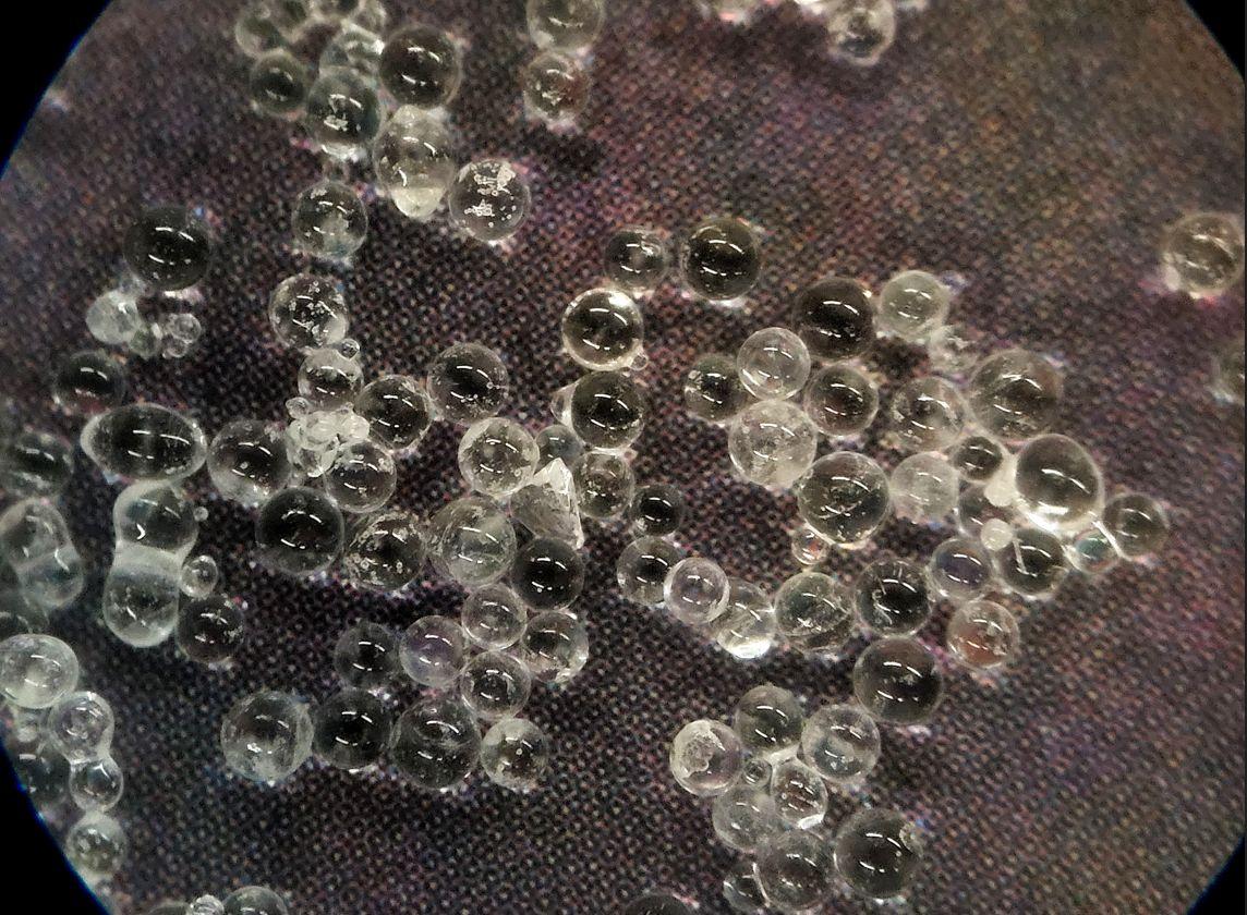 small clear orbs