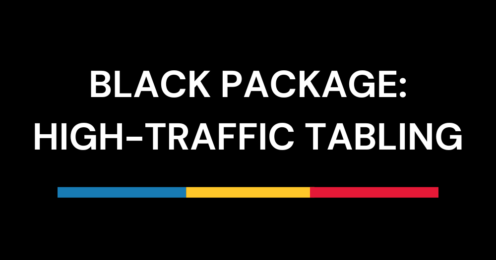Black Package High-Traffic Tabling
