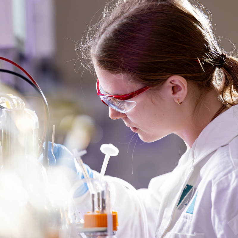 Student working in the Robogut Lab