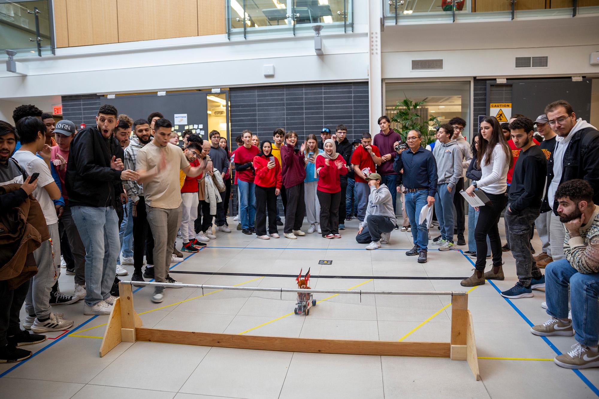 A group of students competing in Design 1 competition
