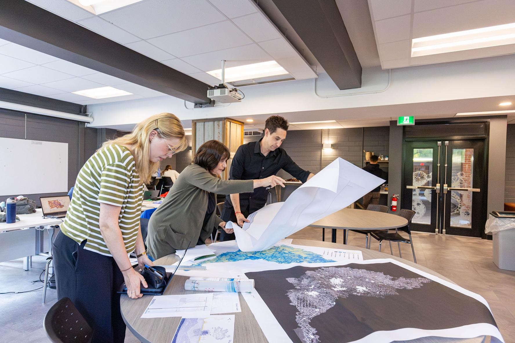 students and prof in master of landscape architecture program
