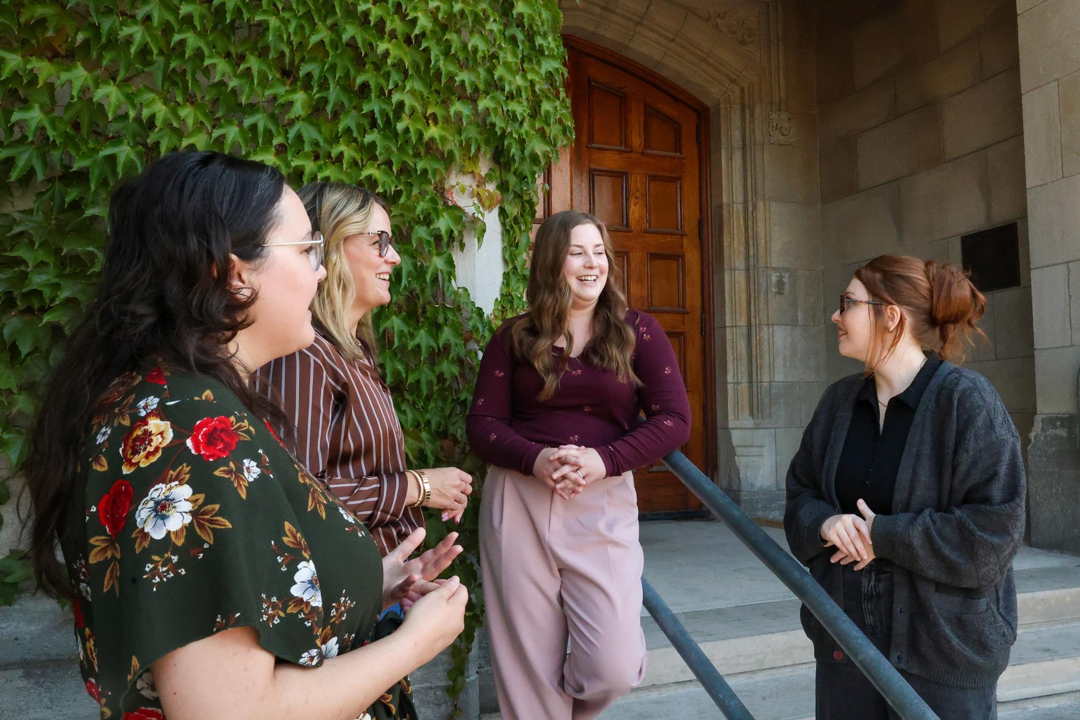 graduate students in rural planning in front of johnston hall