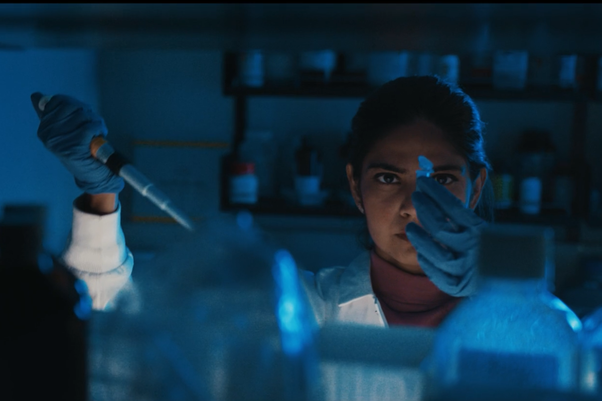 U of G student in a lab