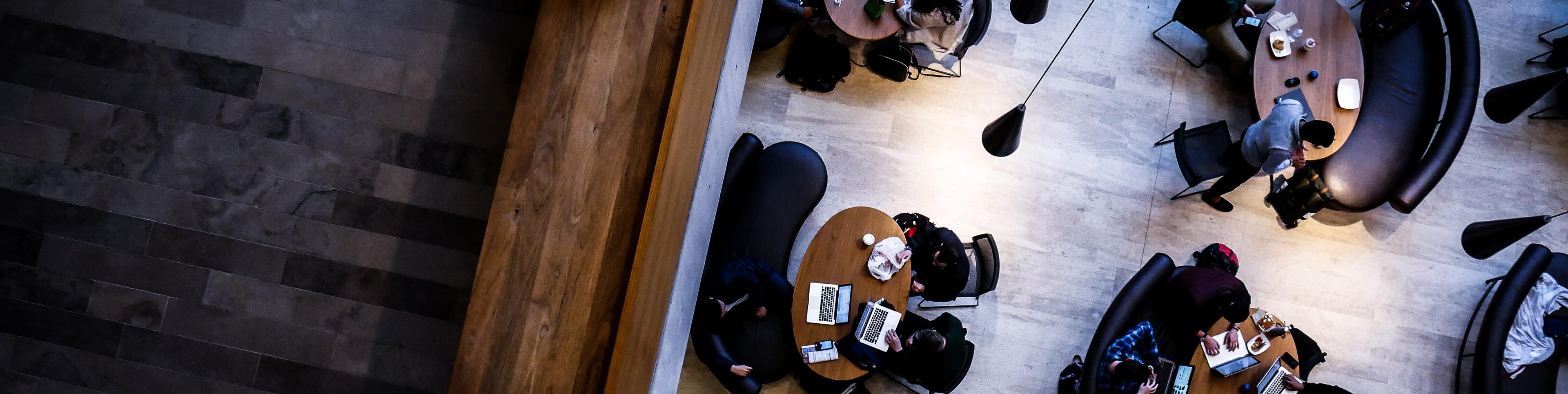 Students Studying view from above
