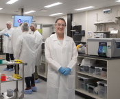 Dr. Lepage in the new CATTI lab