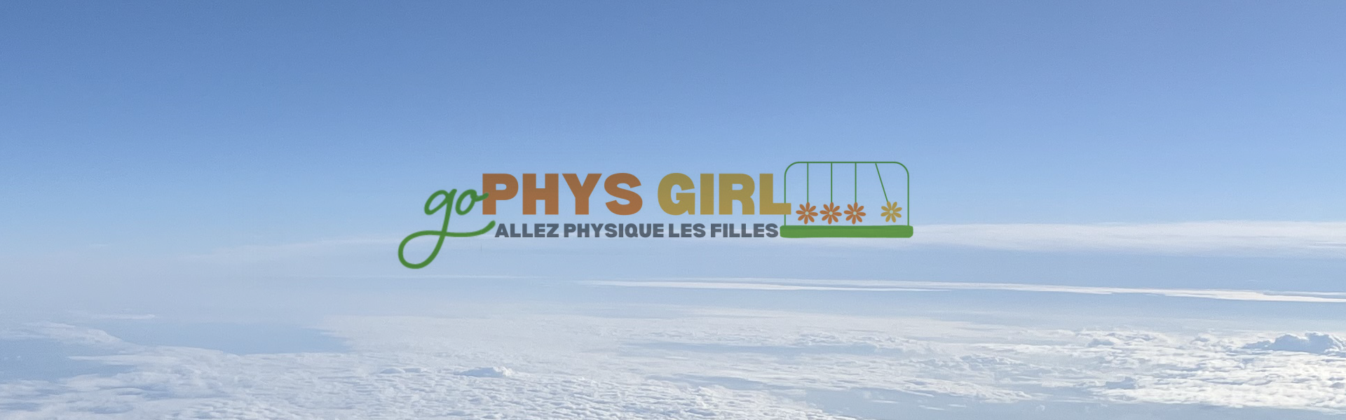 go phys girl logo with a sky background
