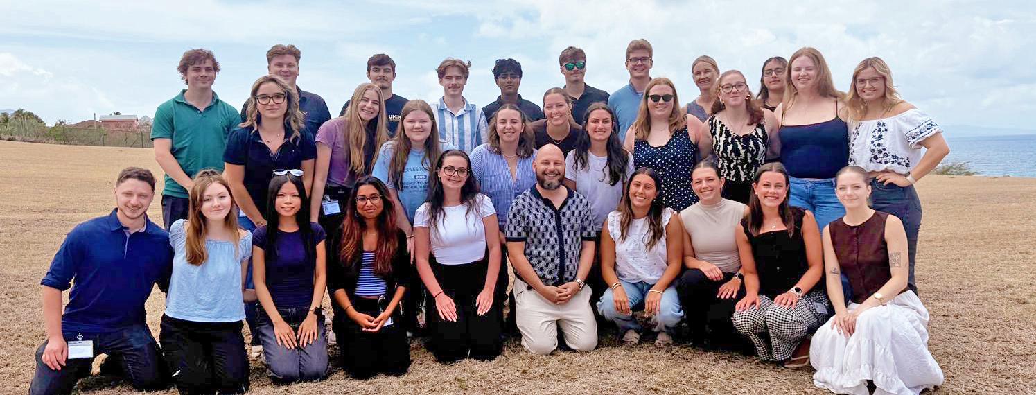 Students on the Medical School Field Course in St. Kitts