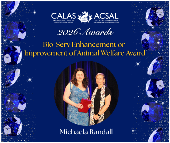 CALAS 2026 Bio-Serv Enhancement or Improvement of Animal Welfare Award, Michaela Randall