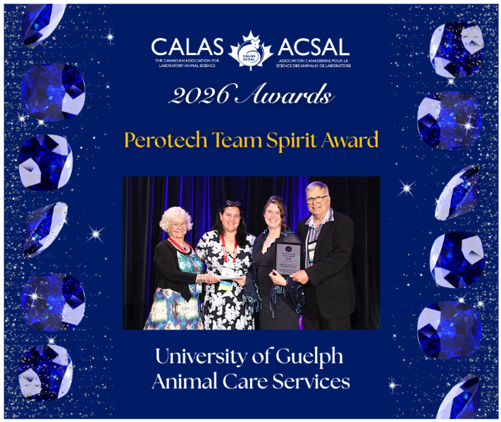 CALAS 2026 PeroTech Team Spirit Award, University of Guelph Animal Care Services