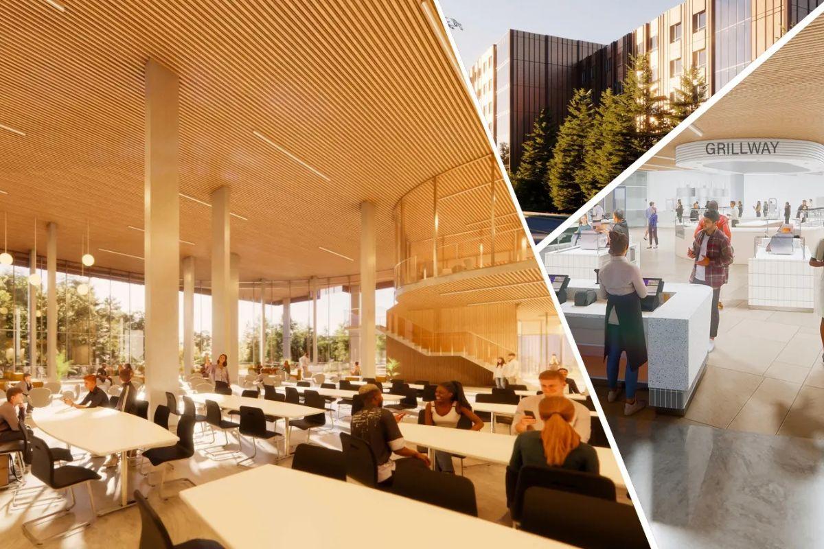 Artistic rendering of the interior of the new 78 college residence