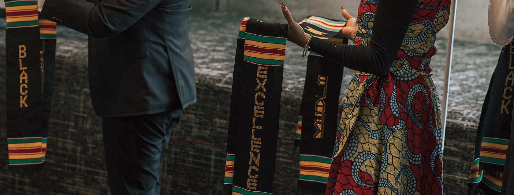 Black Graduation and Achievement Ceremony Kente Stoles celebrating Black Excellence