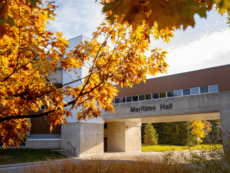 Maritime Hall in the fall