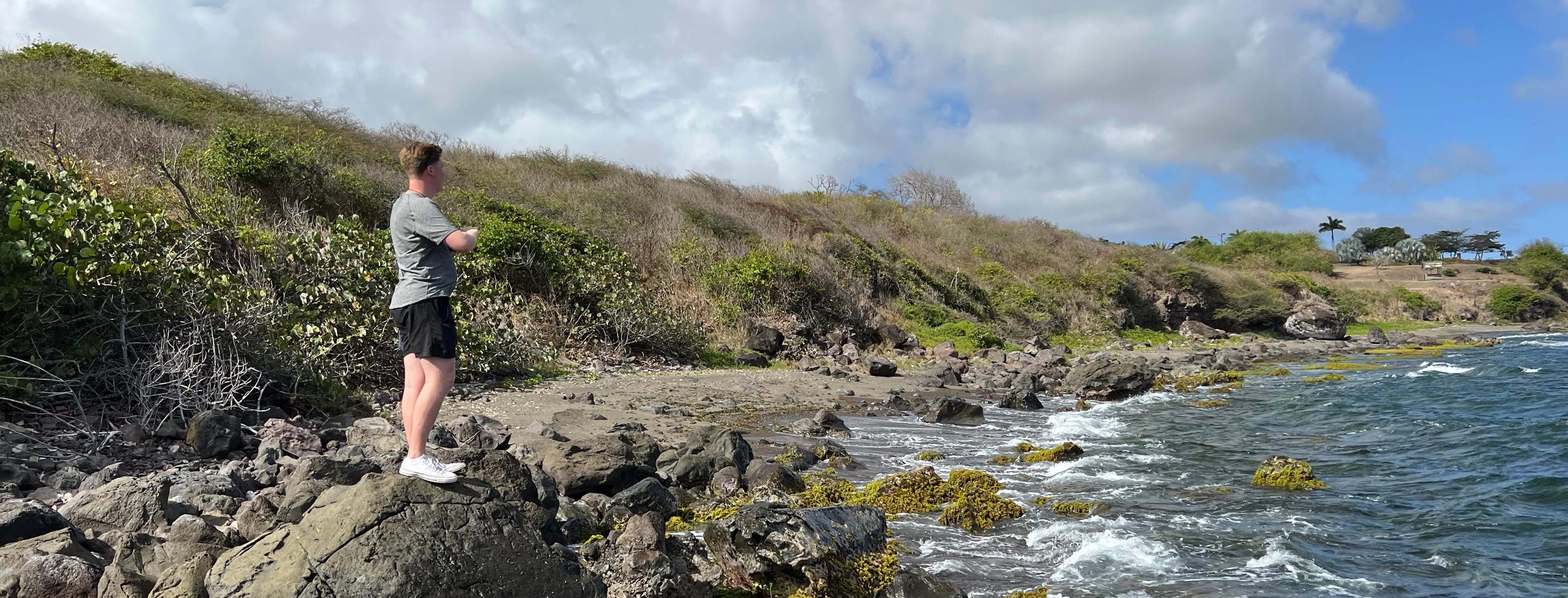 Rocky beach in St. Kitts